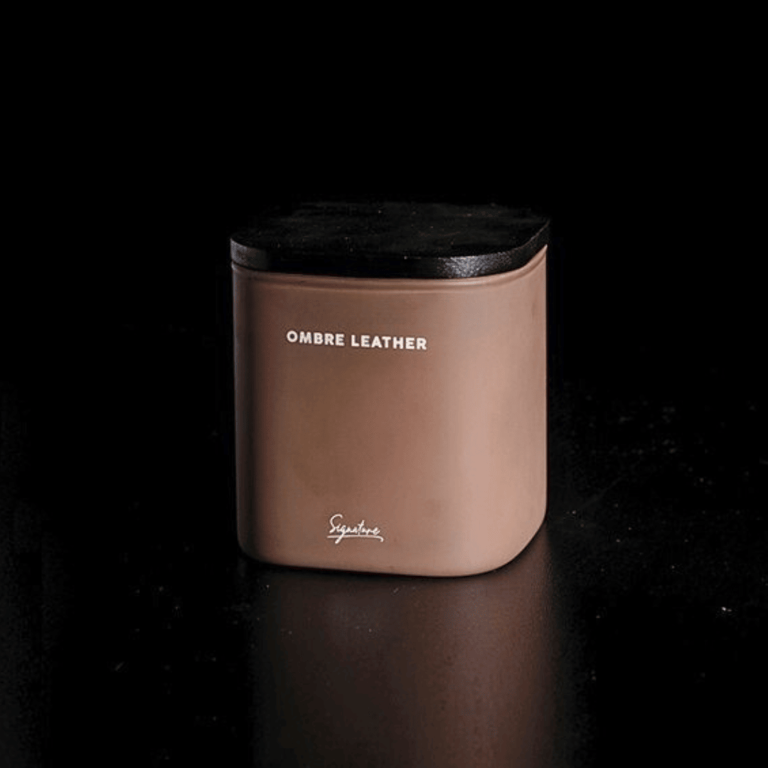 Rugged Woods & Timeless Scented Ombre Leather Candle