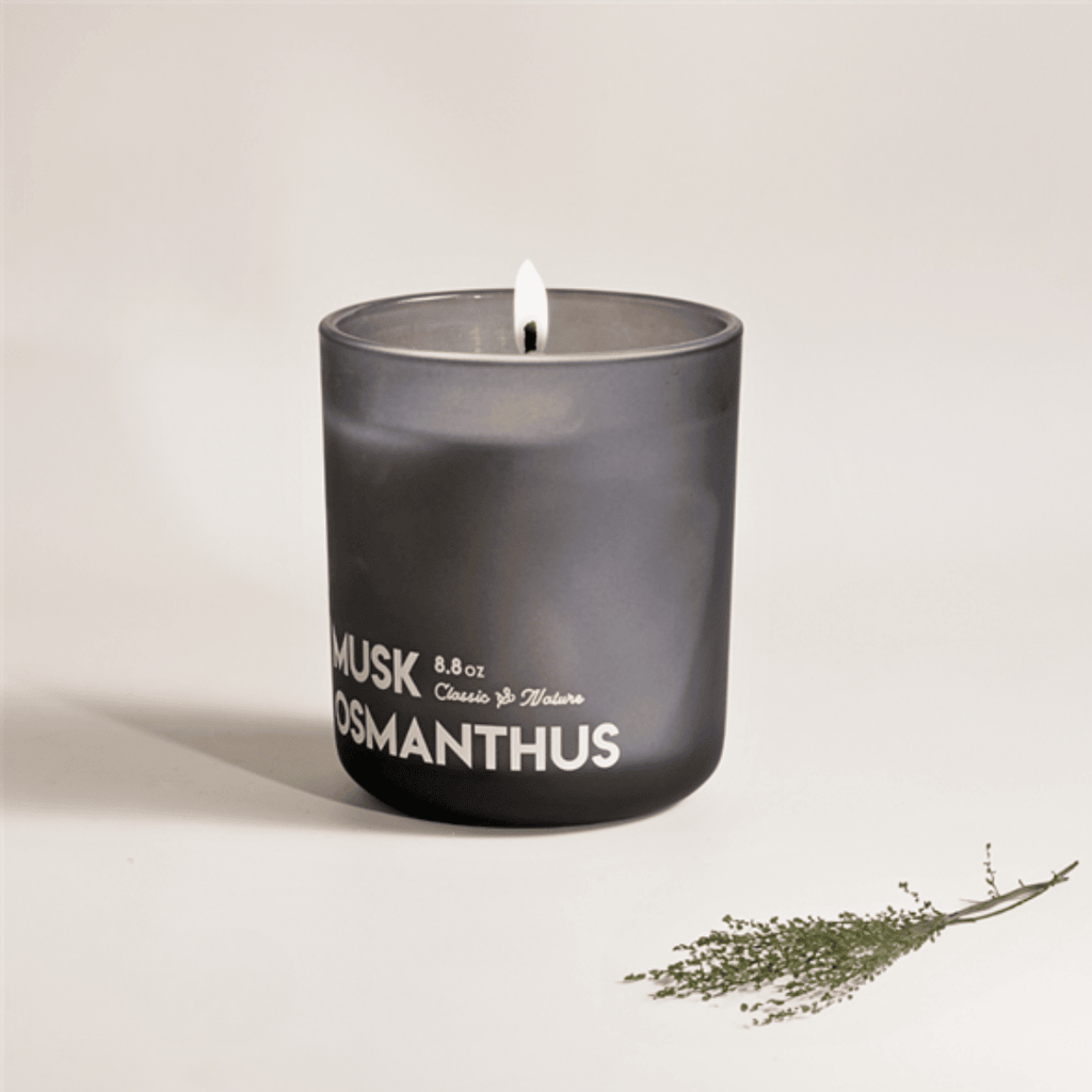 Smokey Teak & Classic Suede Scented Musk Osmanthu Candle