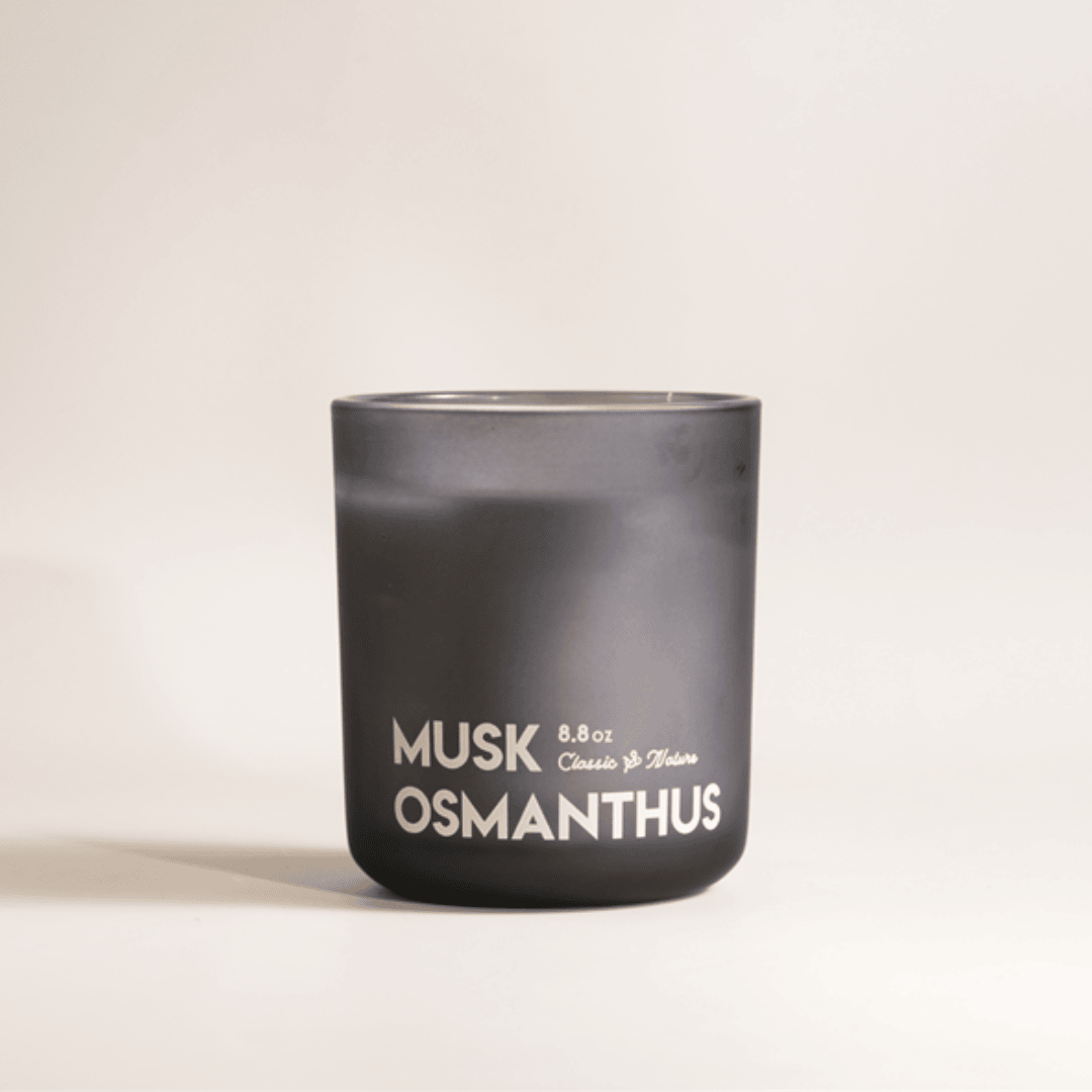 Smokey Teak & Classic Suede Scented Musk Osmanthu Candle