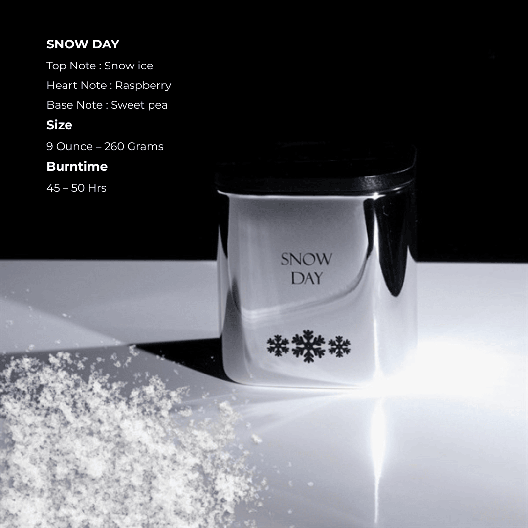 Limited Christmas Crisp Winter Air Raspberry & Sweet Pea Snow Day Scent Candle