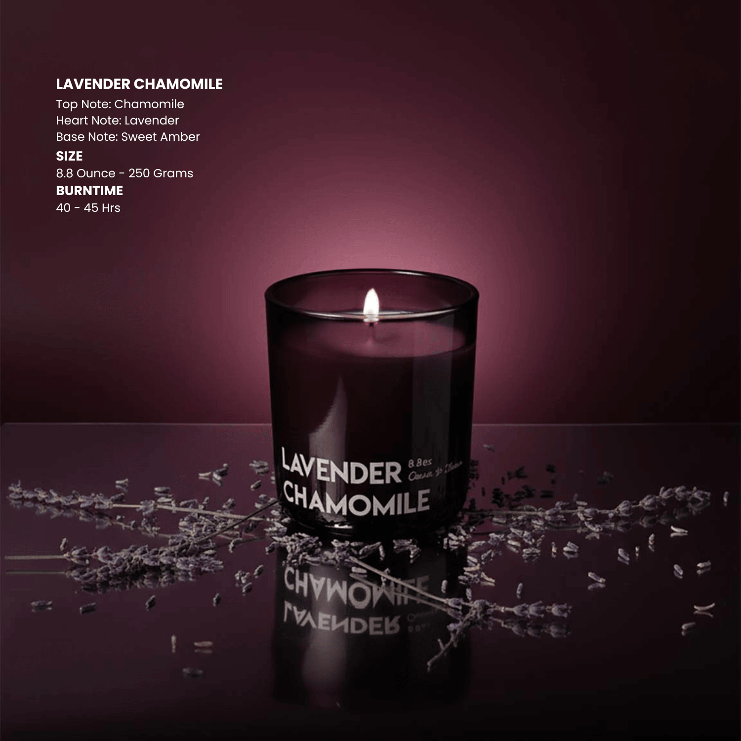 Soy Calming & Floral Lavender Chamomile Scented Candle