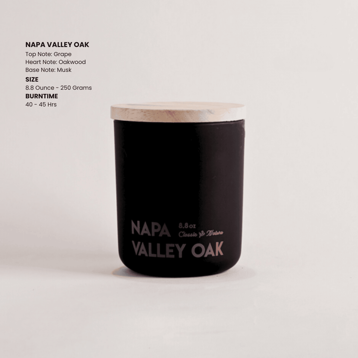 Soy Earthy & Woody Napa Valley Oak Scented Candle