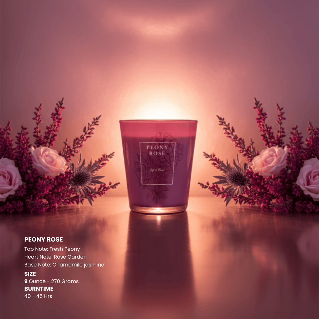 Soy Soft & Floral Peony Rose Scented Candle