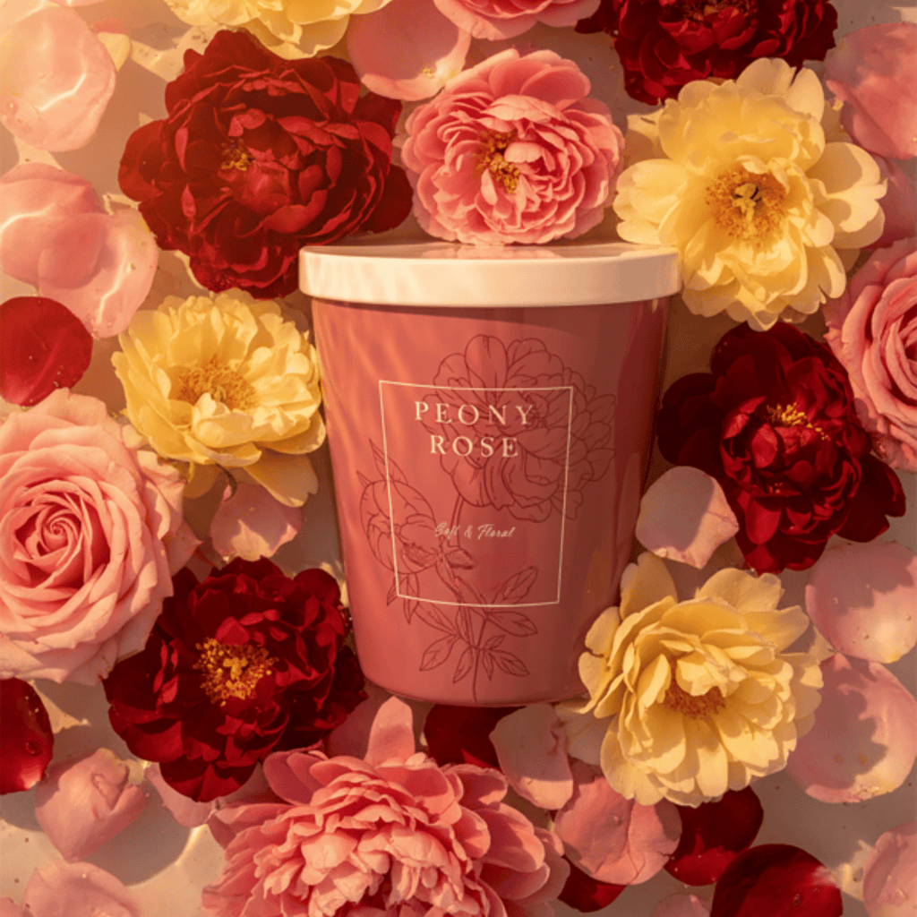 Soy Soft & Floral Peony Rose Scented Candle
