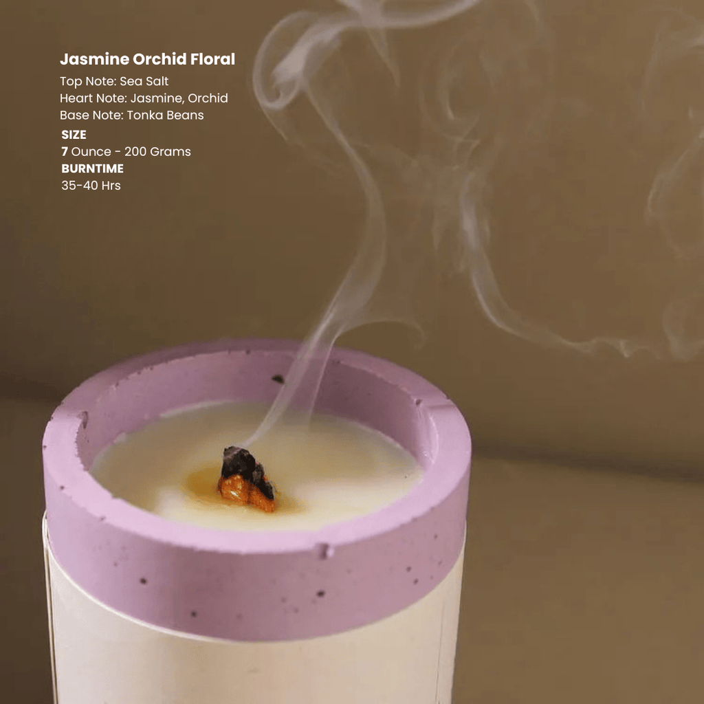 Sea Salt & Jasmine Orchid Floral Marine Scented Candle