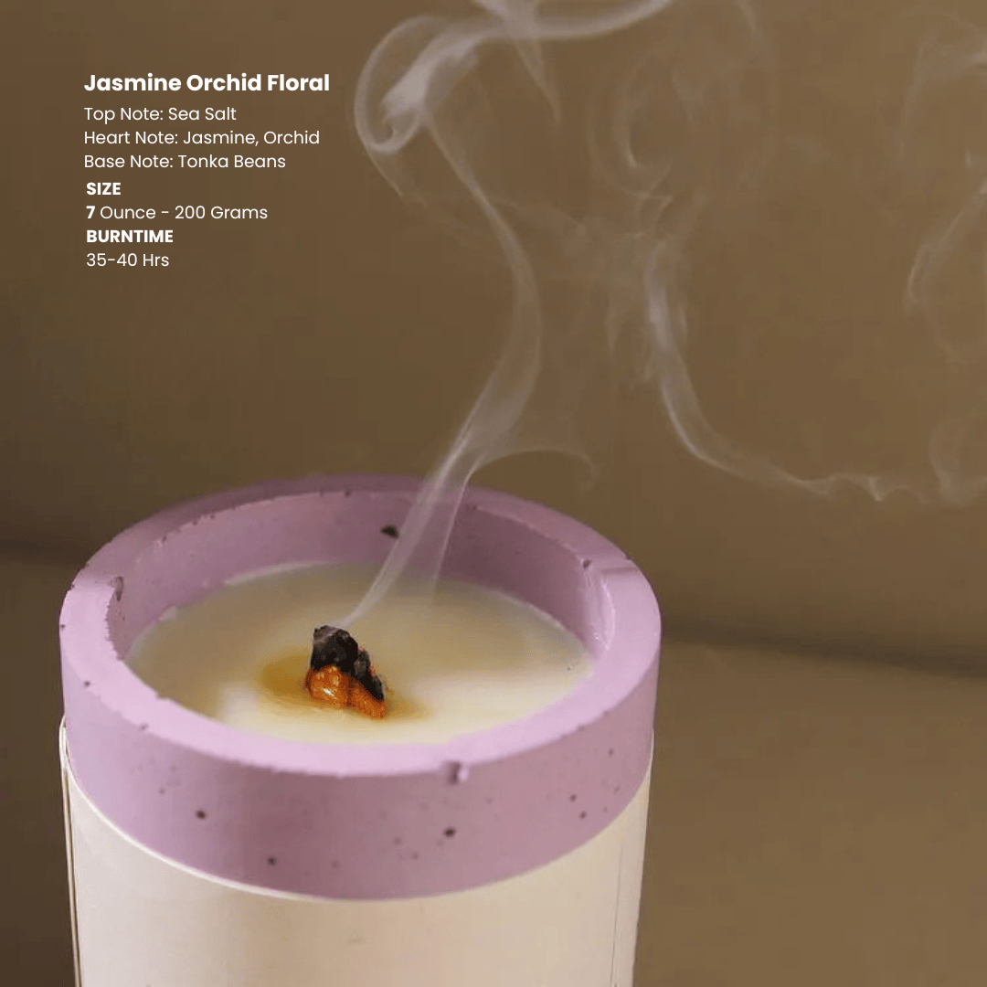 Sea Salt & Jasmine Orchid Floral Marine Scented Candle