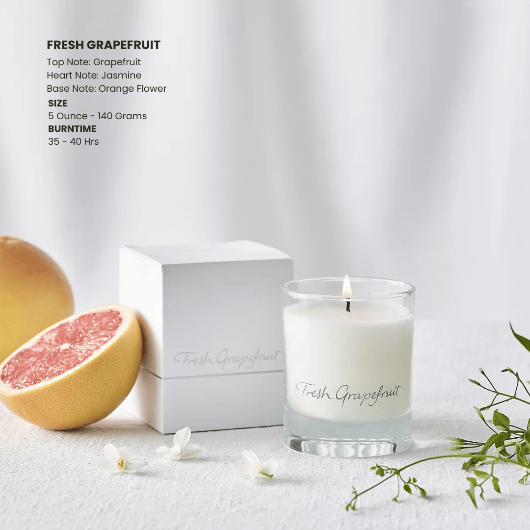 Grapefruit & Jasmine Citrus Floral Scented Candle