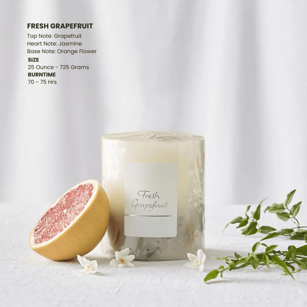 Grapefruit & Jasmine Citrus Floral Scented Candle