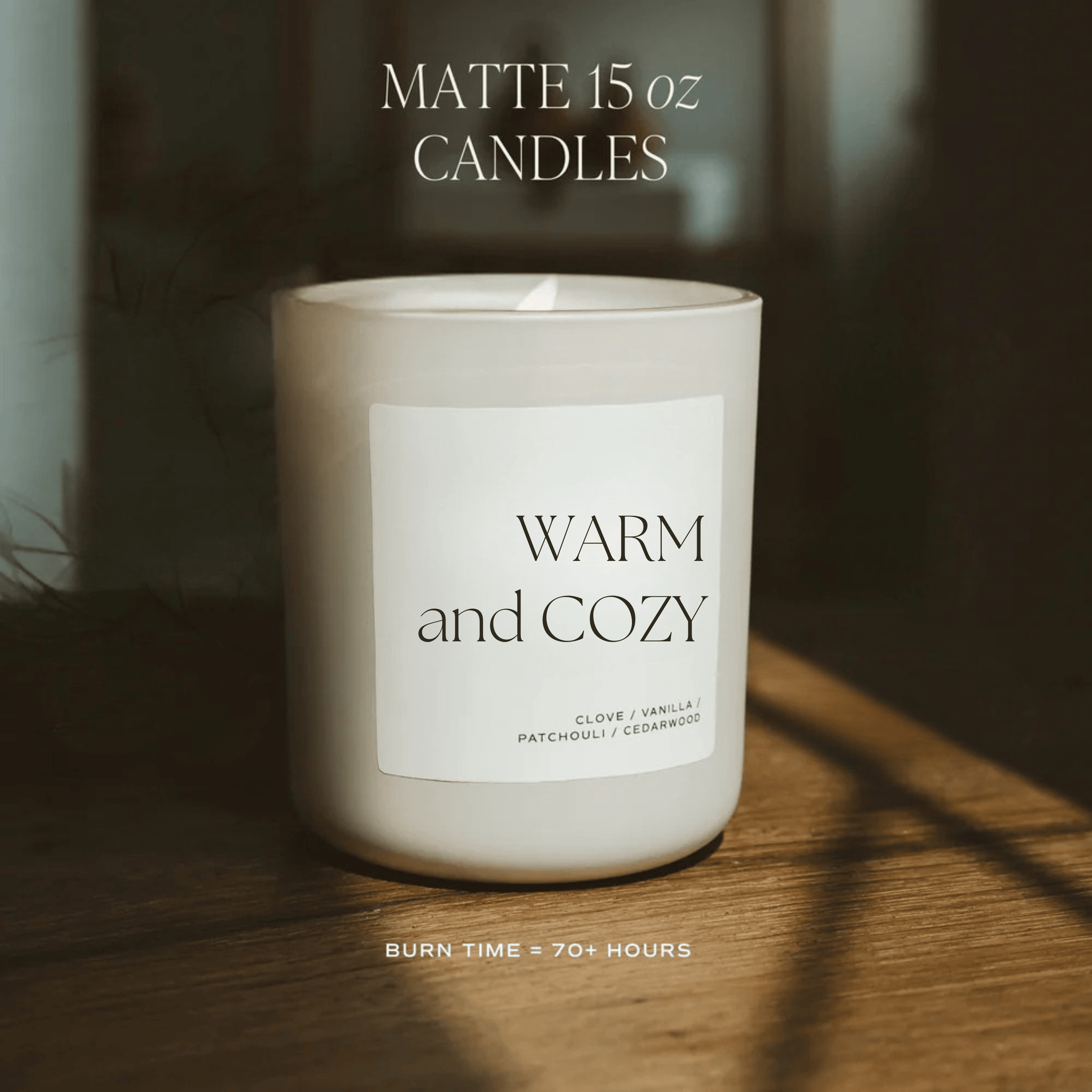 Orange, Cinnamon, Clove & Pine Warm and Cozy Scented Candle