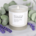 Refreshing Eucalyptus, Soothing Lavender & Subtle Wood Scented Candle