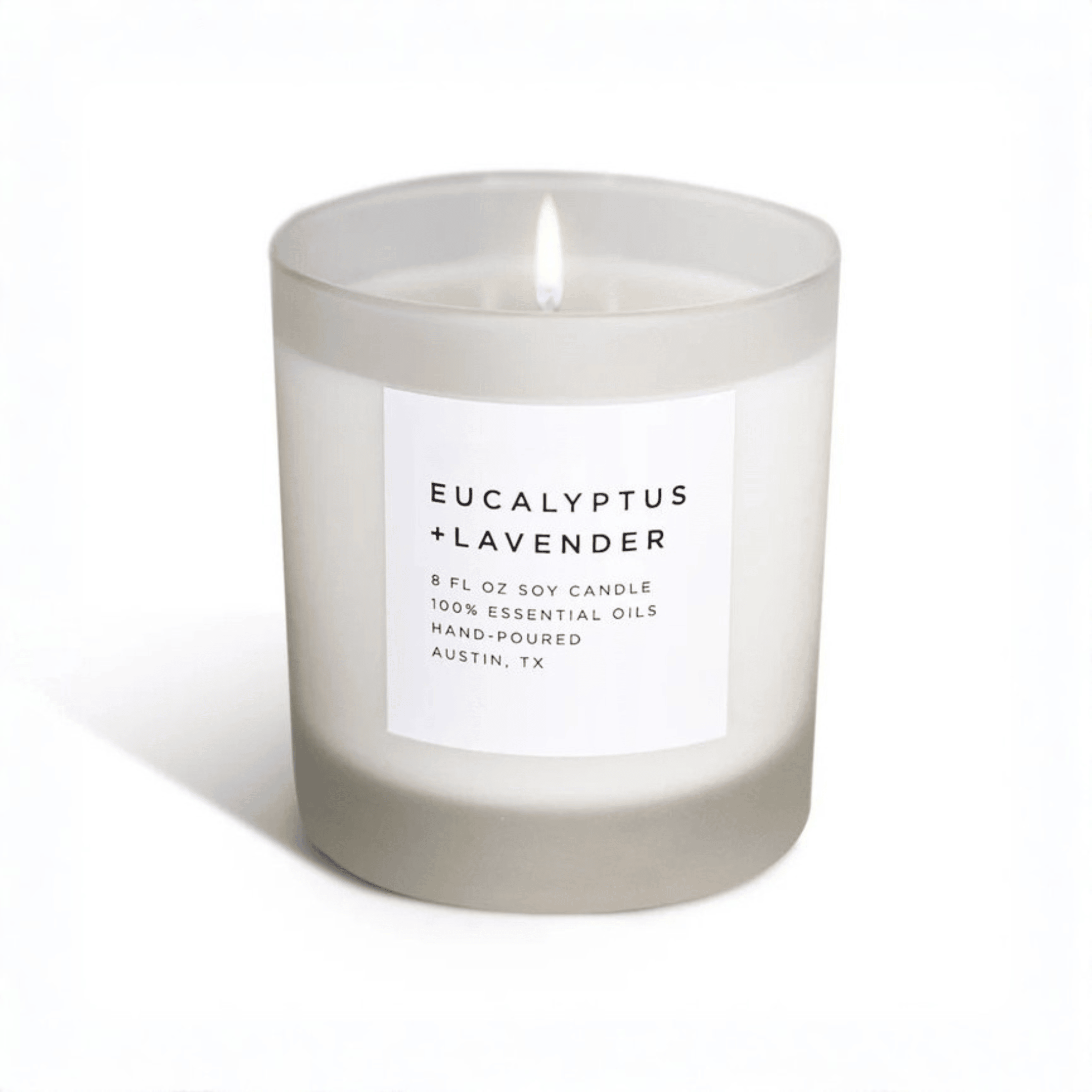 Refreshing Eucalyptus, Soothing Lavender & Subtle Wood Scented Candle