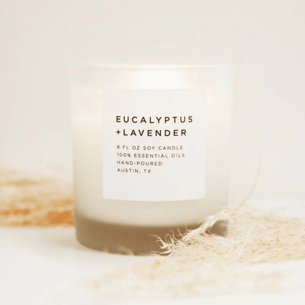 Refreshing Eucalyptus, Soothing Lavender & Subtle Wood Scented Candle