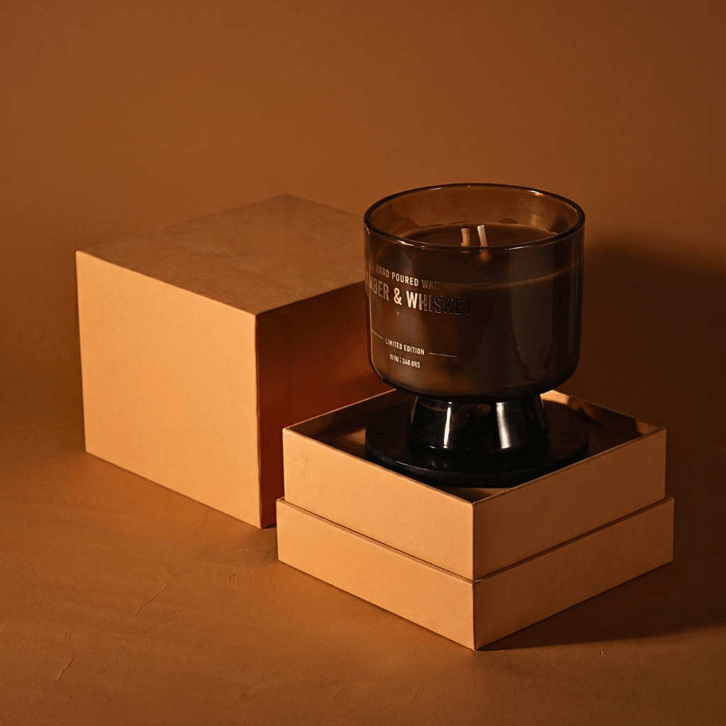 Aged Bourbon, Burnt Caramel & Ancient Oakmoss Amber & Whikey Candle