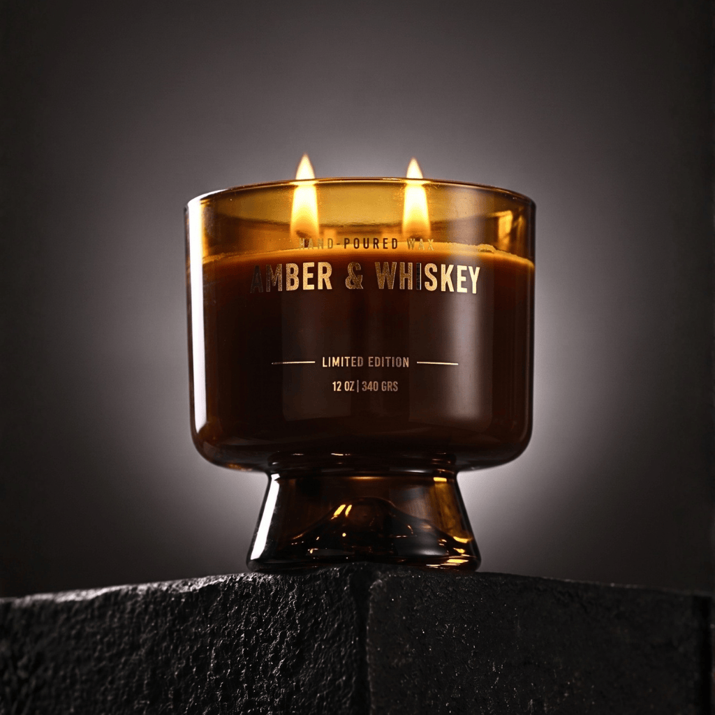 Aged Bourbon, Burnt Caramel & Ancient Oakmoss Amber & Whikey Candle