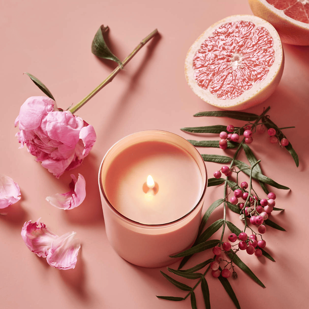 Zesty Grapefruit, Spicy Peppercorn & Velvet Peony Scented Candle