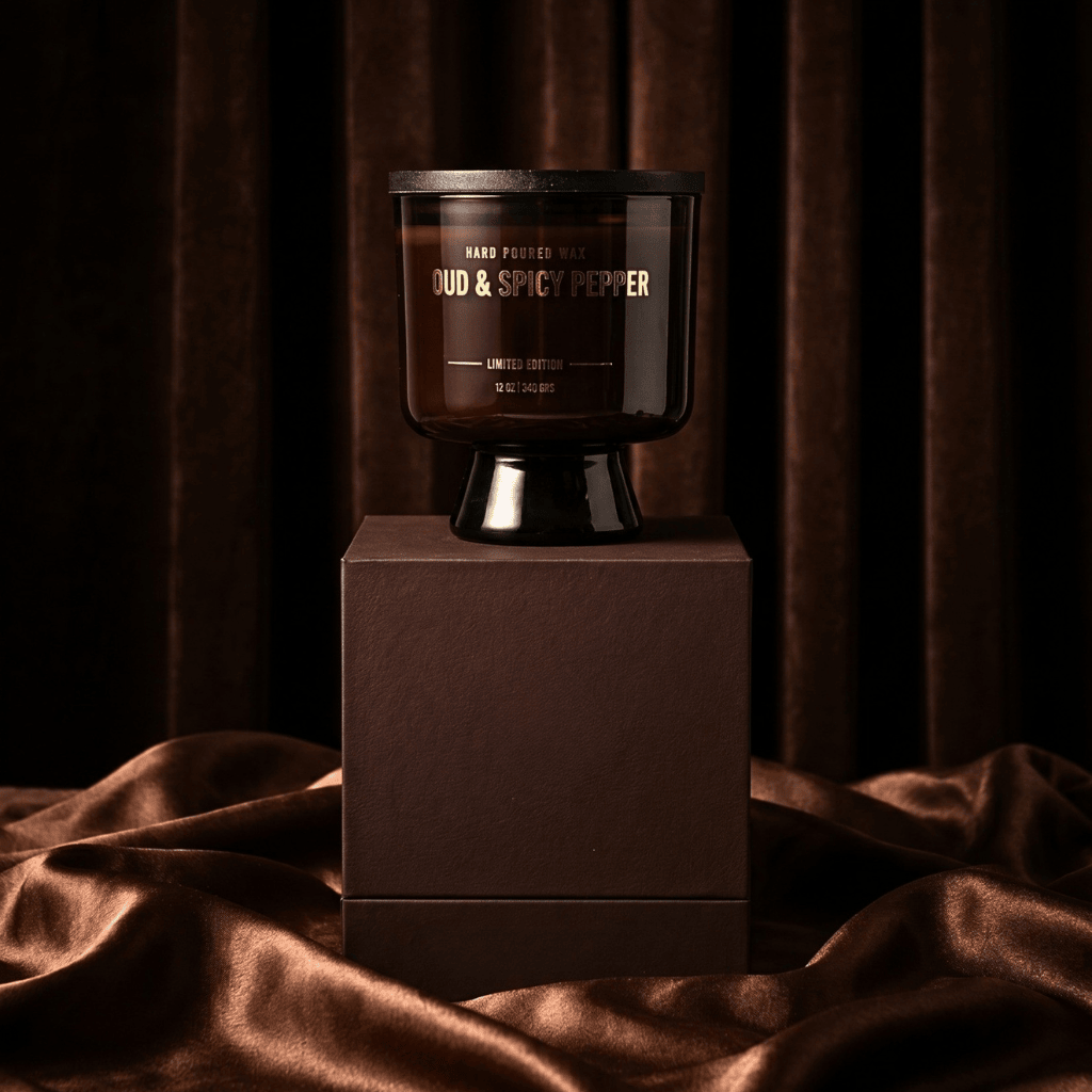 The Midnight Gentleman Pepper Dark Mahogany, Eastern Oud & Spicy Pepper Candle