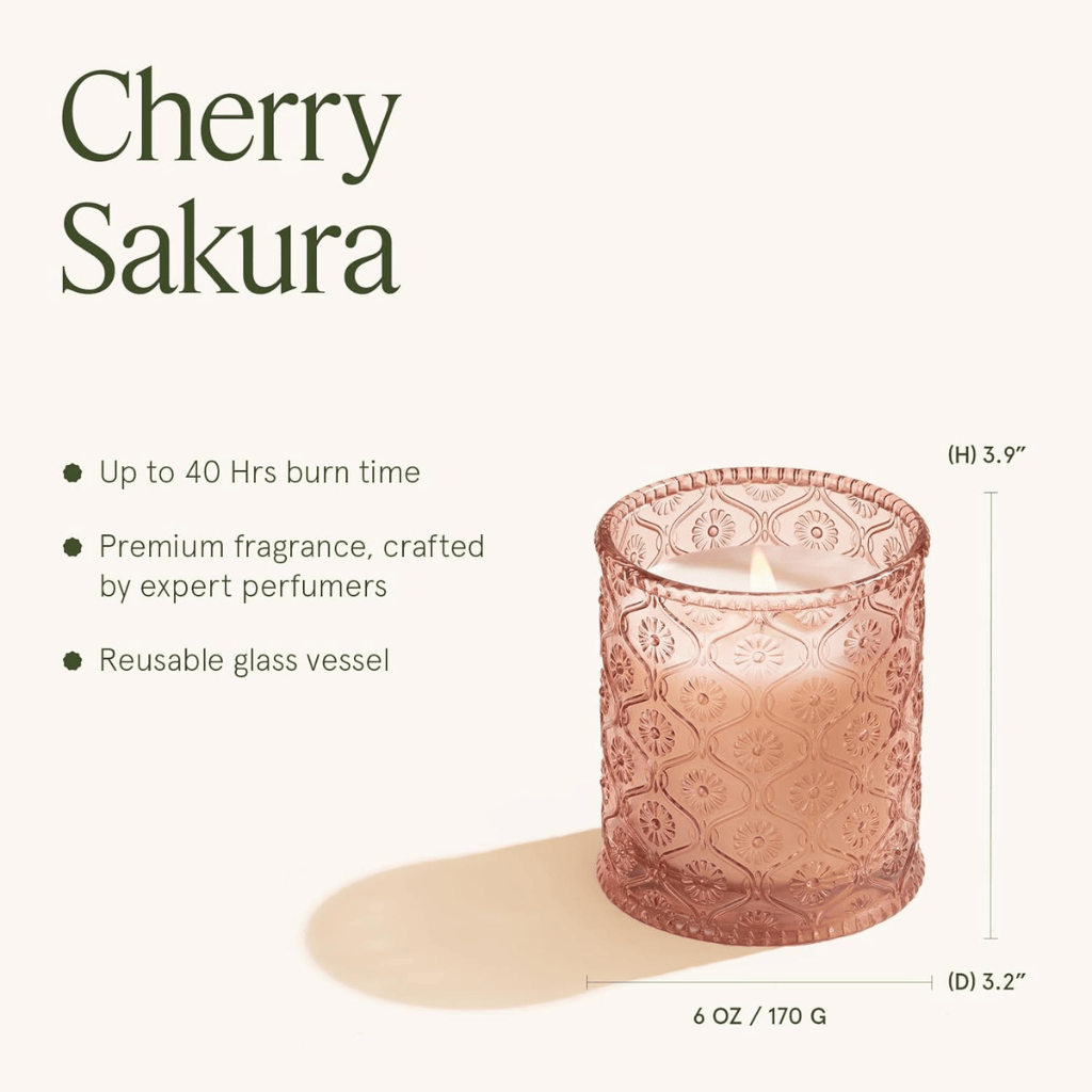 Blooming Rose & Warm Sandalwood Cherry Sakura Candle