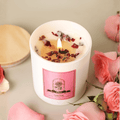 Aromatherapy with Crystals Inside Rose Scented Candles