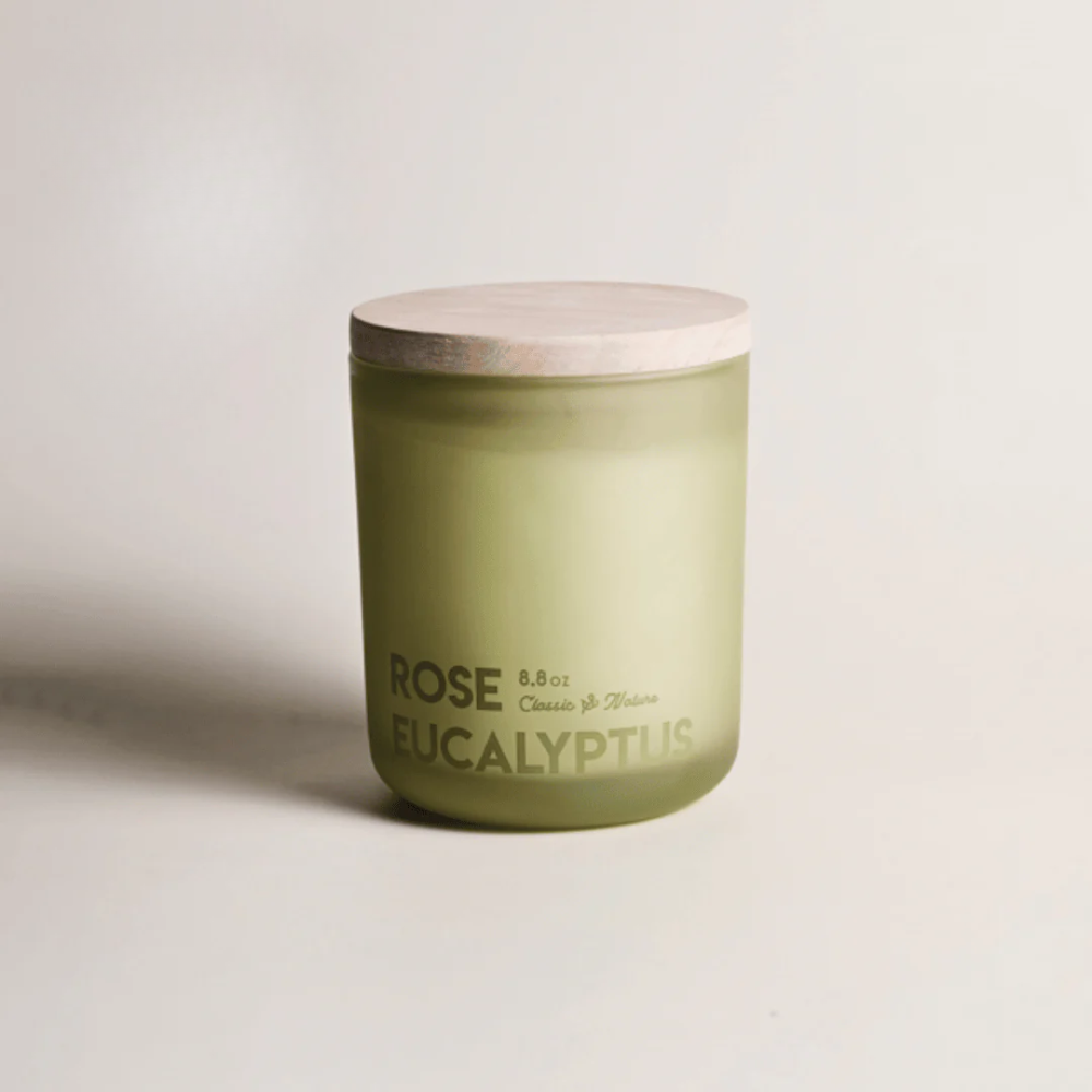 Refreshing Floral & Spa Scent Soy Rose Eucalyptus Candle