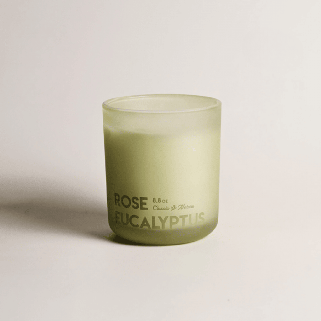 Refreshing Floral & Spa Scent Soy Rose Eucalyptus Candle